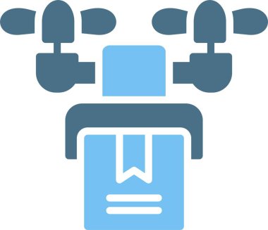 Drone Glyph İki Renk Simgesi