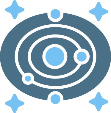 Galaksi Kabartması İki Renk Simgesi