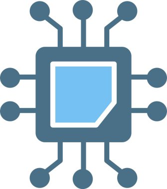 İşlemci İki Renk Simgesi