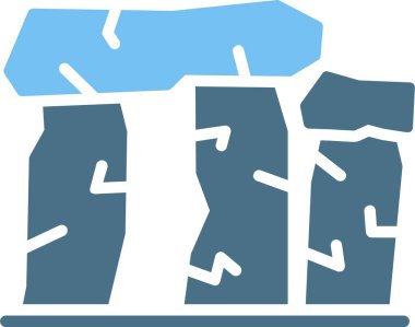 Stonehenge Kabartma İki Renk Simgesi