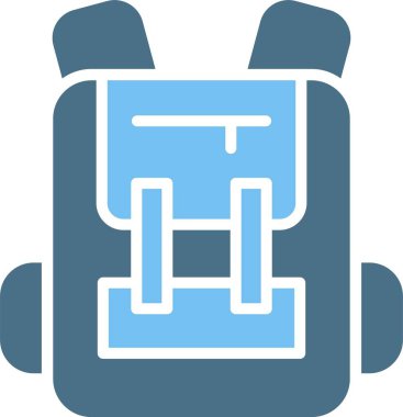 Sırt çantalı Glyph İki Renk Simgesi