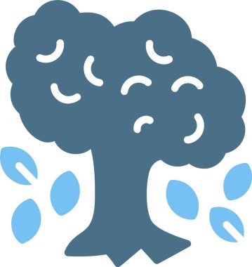 Düşen Yaprak Kabartması İki Renk Simgesi