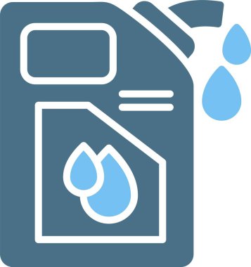 Motor Yağı Kabartması İki Renk Simgesi