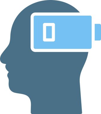 Yorgunluk Kabartması İki Renk Simgesi