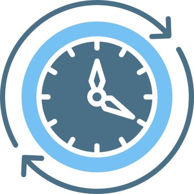 Fazla mesai Glyph İki Renk Simgesi