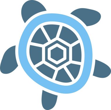 Kaplumbağa Kabartması İki Renk Simgesi