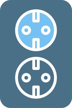 Soket Kabartması İki Renk Simgesi