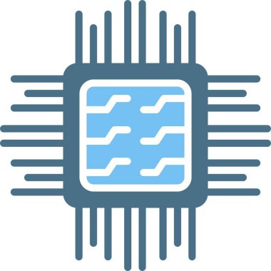 Çip Kabartma İki Renk Simgesi