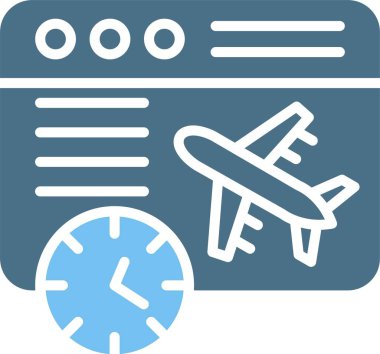 Gecikmiş Kabartma İki Renk Simgesi