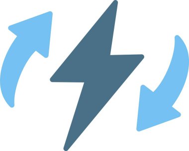 Enerji Kabartması İki Renk Simgesi