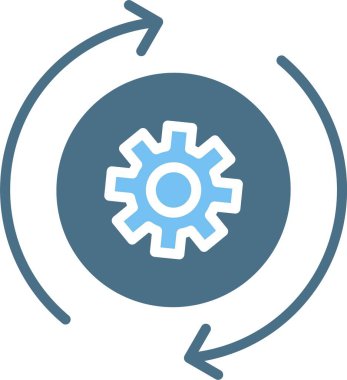 İşlem Kabartması İki Renk Simgesi