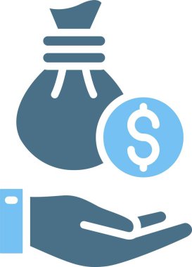 Tasarruf Grafiği İki Renk Simgesi