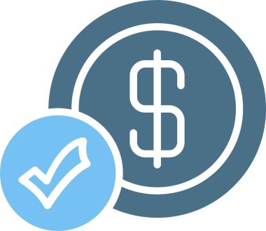 Dolar Kabartması İki Renk Simgesi