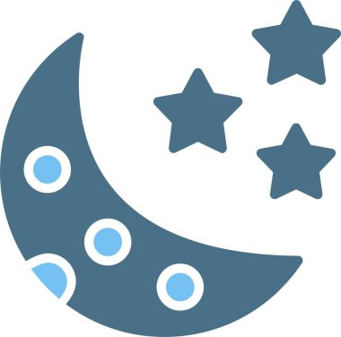 Yarım Ay Kabartması İki Renk Simgesi