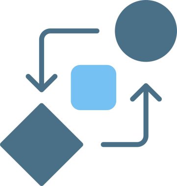 Kabartma İki Renk Simgesi Döngüsü