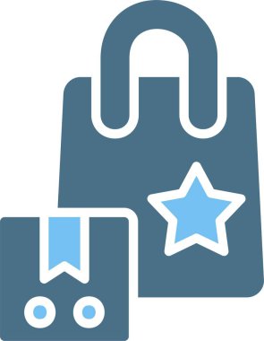 Alışveriş Torbası Kabartması İki Renk Simgesi