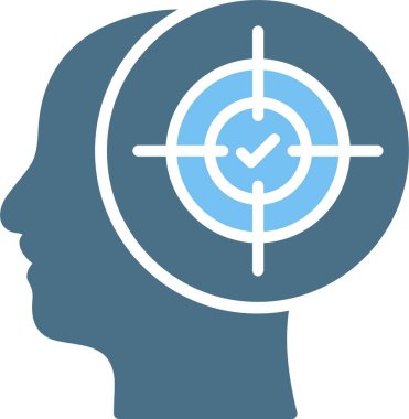 Konsantrasyon Kabartması İki Renk Simgesi