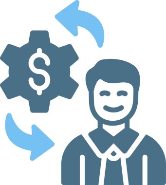 Çalışma Kabartması İki Renk Simgesi