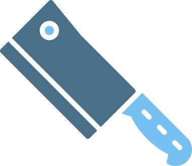 Kasap Bıçağı Sembolü İki Renk Simgesi
