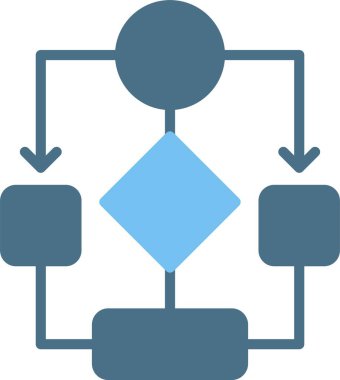 Veri Akımı Kabartması İki Renk Simgesi