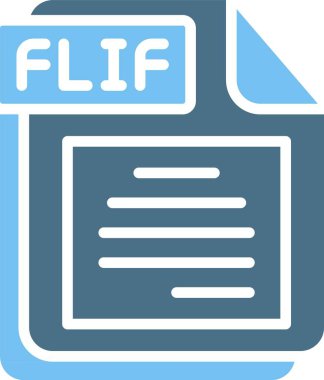 FLIF Kabartma İki Renk Simgesi