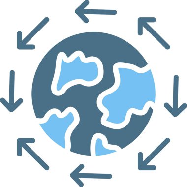 Genel yön Glyph İki Renk Simgesi