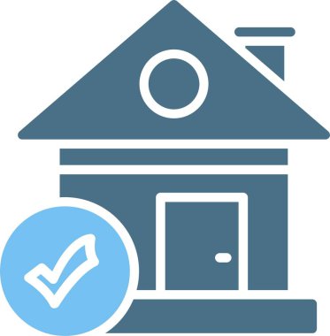 Ev Kabartması İki Renk Simgesi