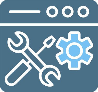 Bakım Kabartması İki Renk Simgesi