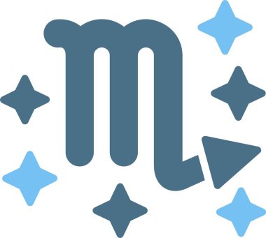 Scorpio Kabartma İki Renk Simgesi