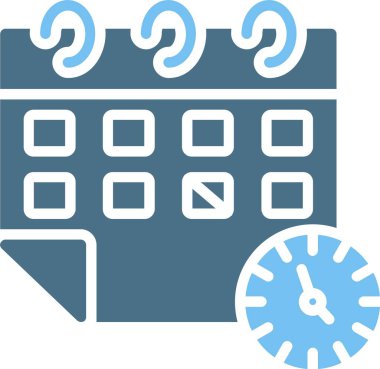 Zaman Çizelgesi İki Renk Simgesi