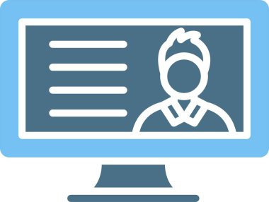 Kullanıcı Kabartması İki Renk Simgesi