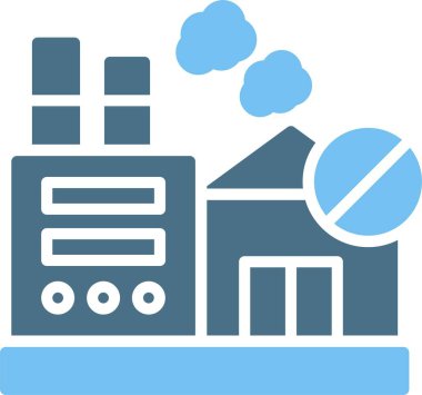 Fabrika Kabartması İki Renk Simgesi