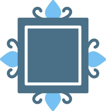 Çerçeve Kabartma İki Renk Simgesi