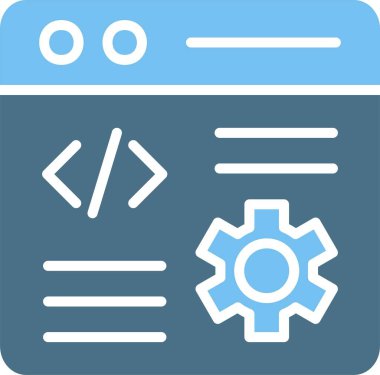 Web Sitesi Tasarımı İki Renk Simgesi