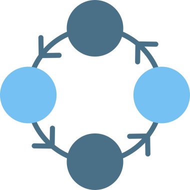 Döngü Kabartması İki Renk Simgesi