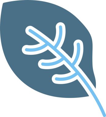 Yaprak Kabartması İki Renk Simgesi