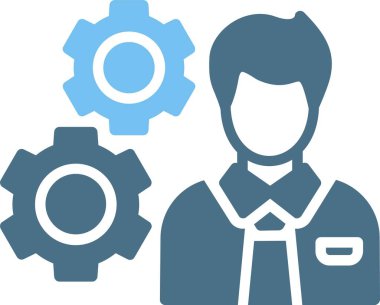 Yönetim Kabartması İki Renk Simgesi