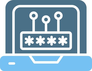 Parola Kabartması İki Renk Simgesi