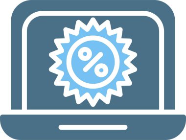 Yüzde Glyph İki Renk Simgesi