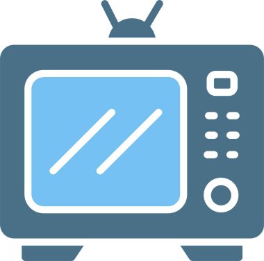 Televizyon Kabartması İki Renk Simgesi