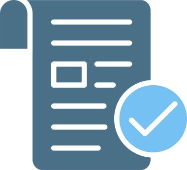 Geçerlilik Kabartması İki Renk Simgesi