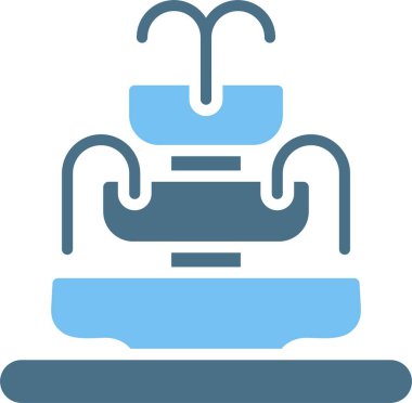 Çeşme Kabartması İki Renk Simgesi