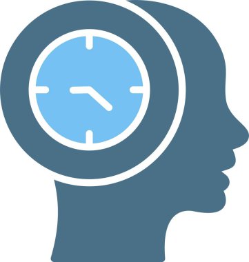 Zaman Kabartması İki Renk Simgesi