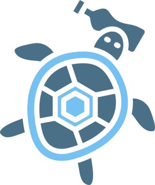 Kaplumbağa Kabartması İki Renk Simgesi