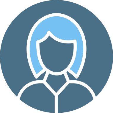 Kullanıcı Kabartması İki Renk Simgesi