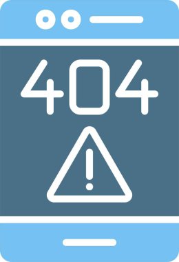 404 Hata Kabartması İki Renk Simgesi