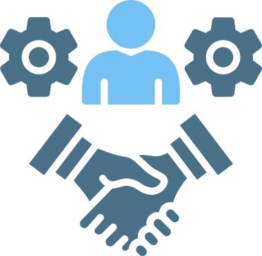 Müşteri Sadakati Sembolü İki Renk Simgesi