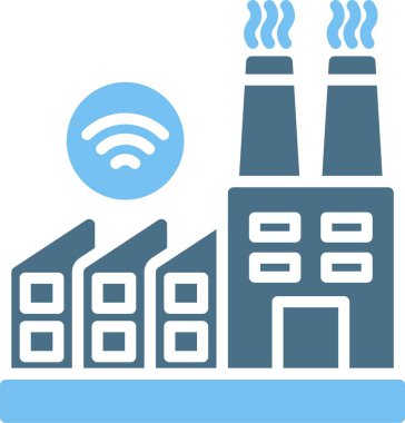 Fabrika Kabartması İki Renk Simgesi