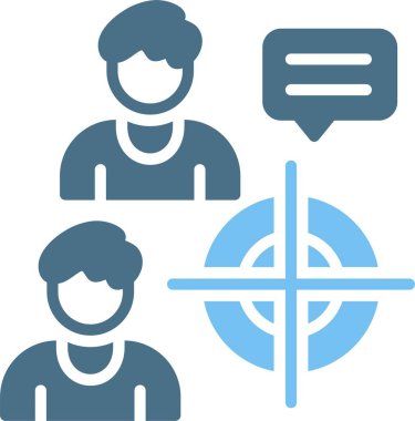 Grup Kabartma İki Renk Simgesini Odakla