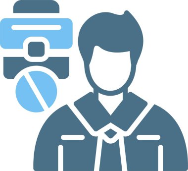 Görev Kaybı Kabartması İki Renk Simgesi